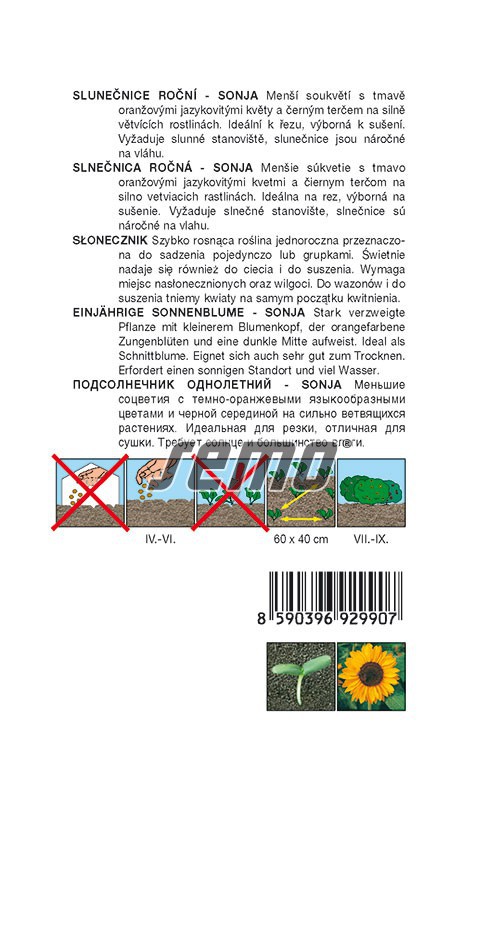 Slunečnice oranžová Sonja F1