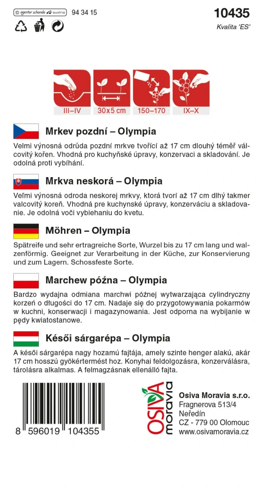 Mrkev pozdní Olympia