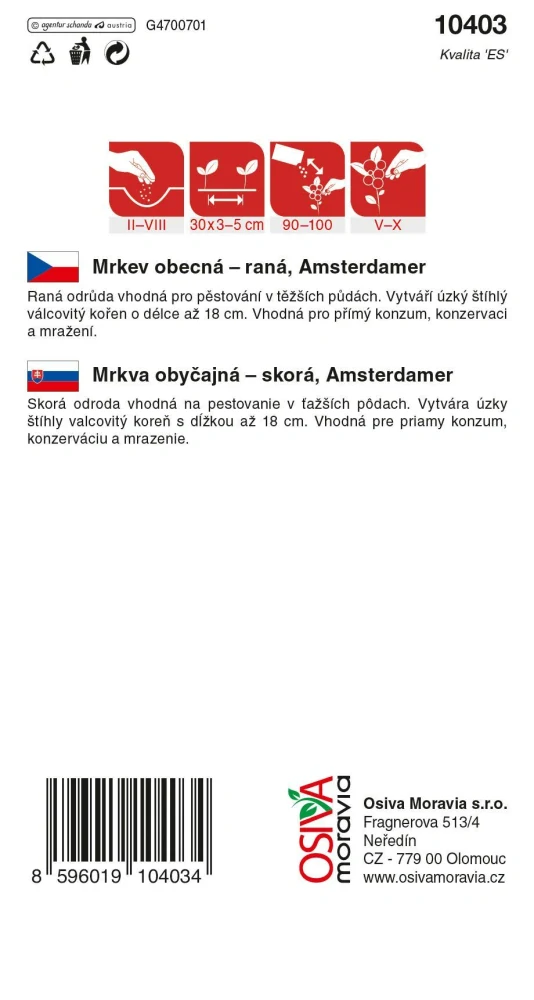 Mrkev raná Amsterdammer