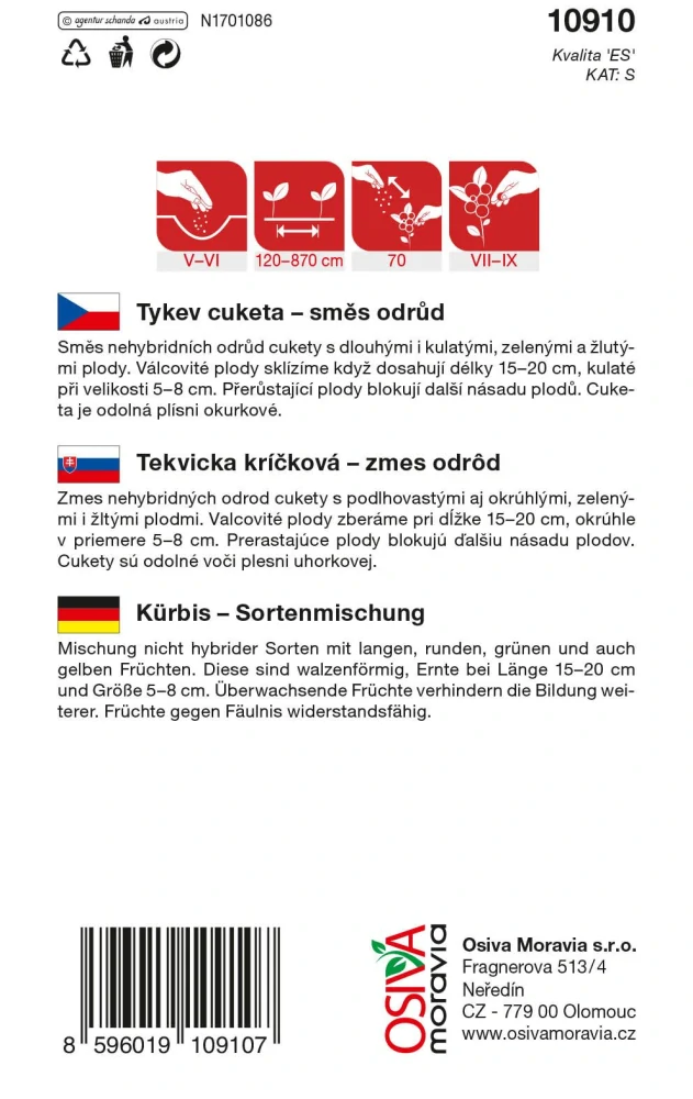 Cuketa směs nehybridních odrůd