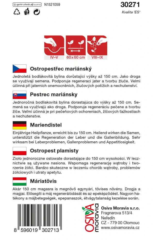 Ostropestřec mariánský 4 g