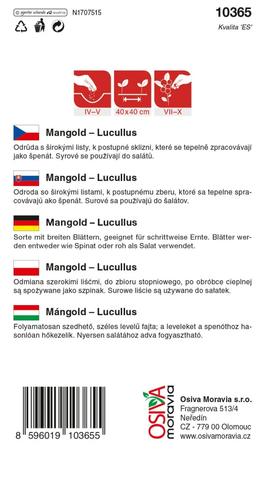 Mangold řapíkatý obrůstající Lucullus