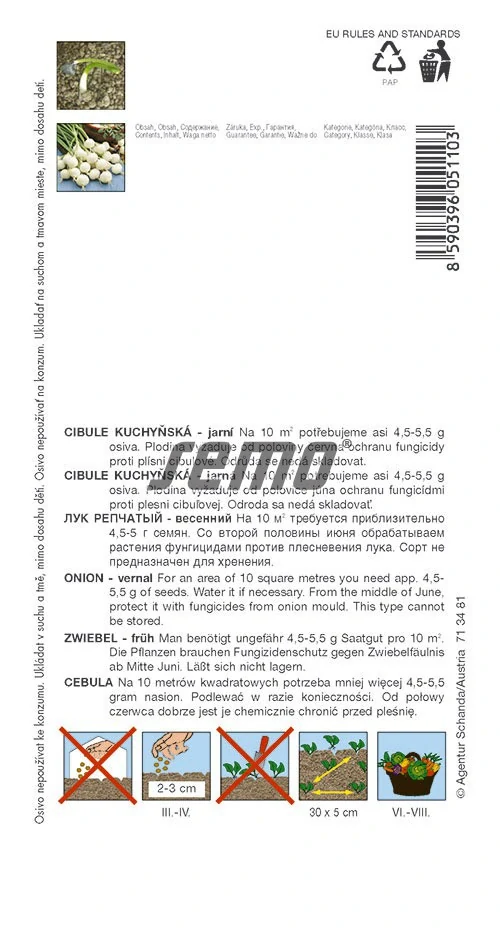 Cibule k nakládání velmi raná Pompei